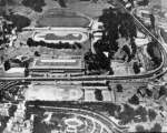Vue aérienne de l'ensemble sportif du parc des sports des Tagarins