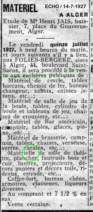 On vend tout aux enchères( même le parquet, les liqueurs, 