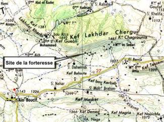 emplacements des ruines de la capitale Ziride Achir