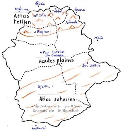 CARTE DES 7 ARRONDISSEMENTS DU DEPARTEMENT DU TITTERI