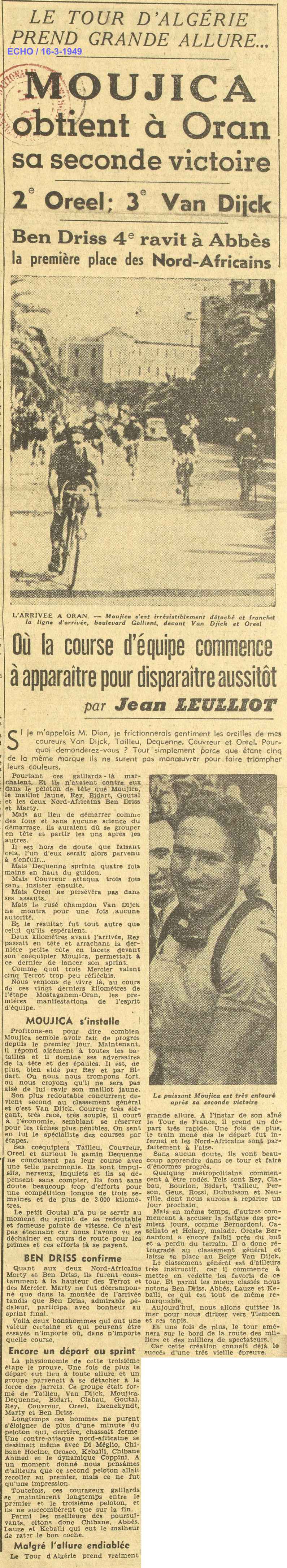 La troisième étape du Tour d'Algérie cycliste