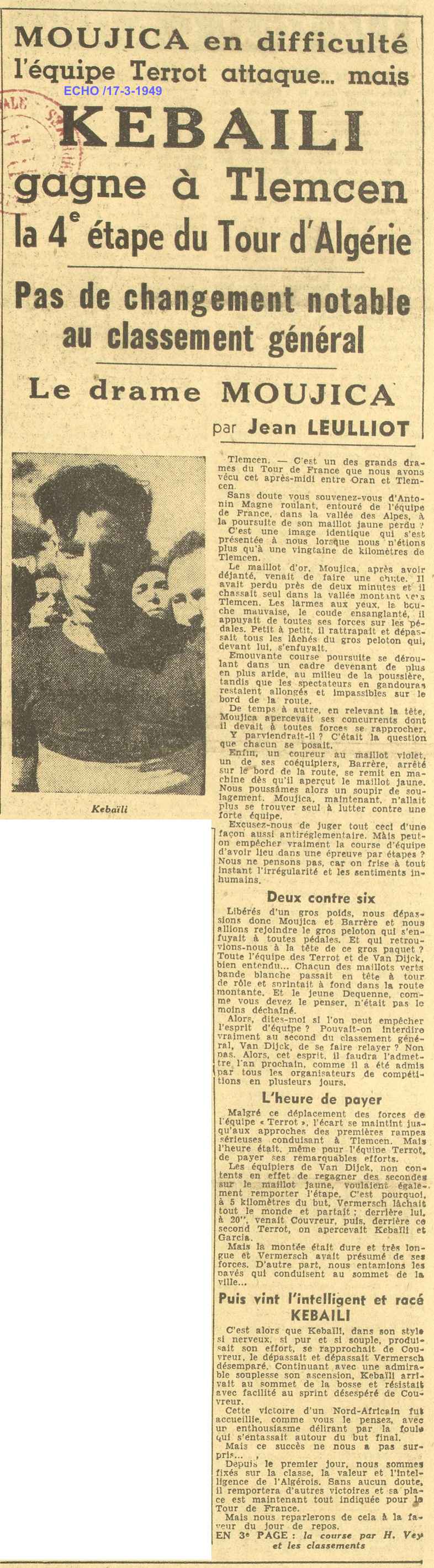 KEBAILI gagne à Tlemcen