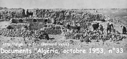 Fouilles de 1952. Vue d'ensemble de l'enceinte.