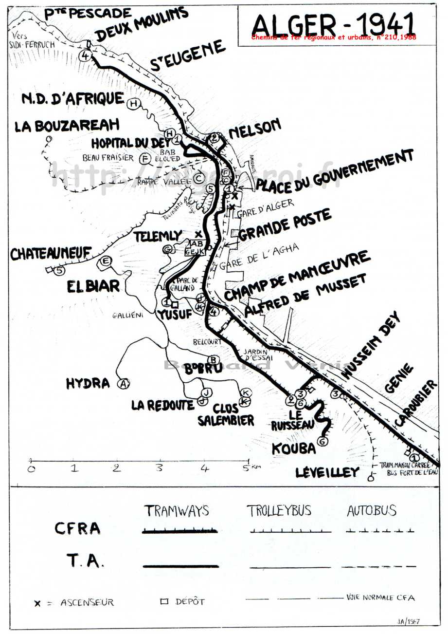 Carte du réseau en 1941