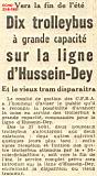 Les derniers tramways ont terminé leur carrière sur la lignes d'Hussein-Dey