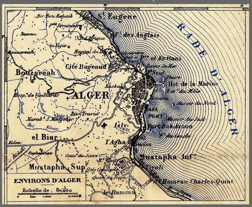 CARTE CHAIX des CHEMINS de FER D'AFRIQUE du NORD