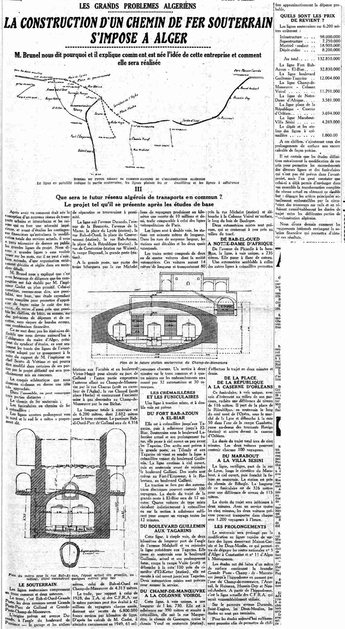 LA CONSTRUCTION D'UN CHEMIN DE FER SOUTERRAIN