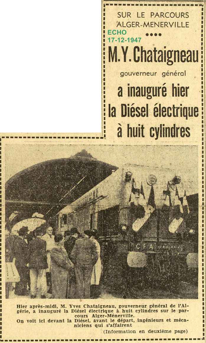 M.Y.Chataigneau gouverneur général a inauguré hier