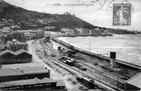 Bab-el-Oued les voies des C.F.R.A. à la Consolation 