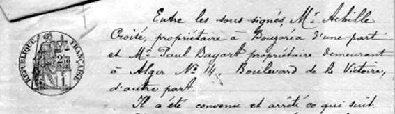 Extraits de l'acte de rétrocession à M. Croisé des terrains réservés en vue du tracé du chemin de fer électrique 