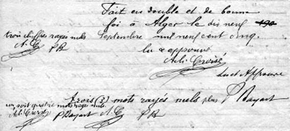 Extraits de l'acte de rétrocession à M. Croisé des terrains réservés en vue du tracé du chemin de fer électrique 