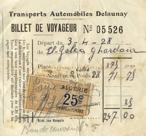 Billet de voyageur