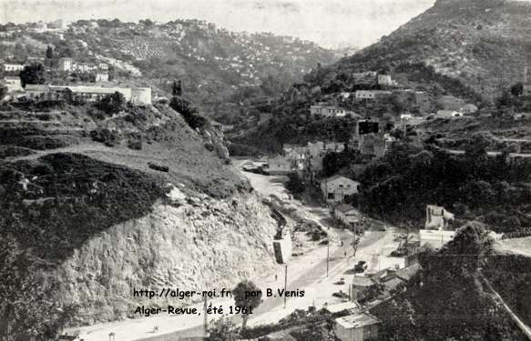 Vers le Beau-Fraisier : la colline est rognée pour élargir la rue Jules-Cambon. 