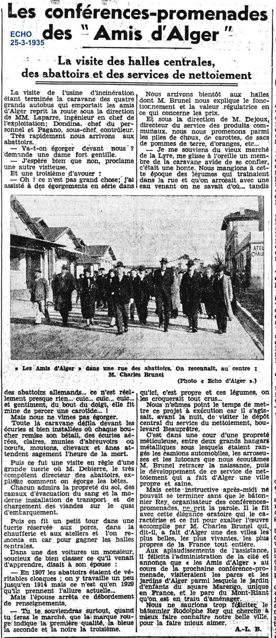 Les conférénces-promenades des " Amis d'Alger"