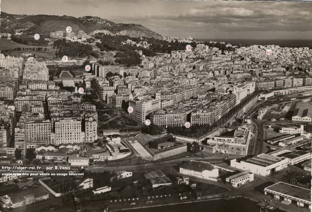 n°33 - jardins, bd Laferrière, Poste, Gouvernement génééral,forum, casbah 