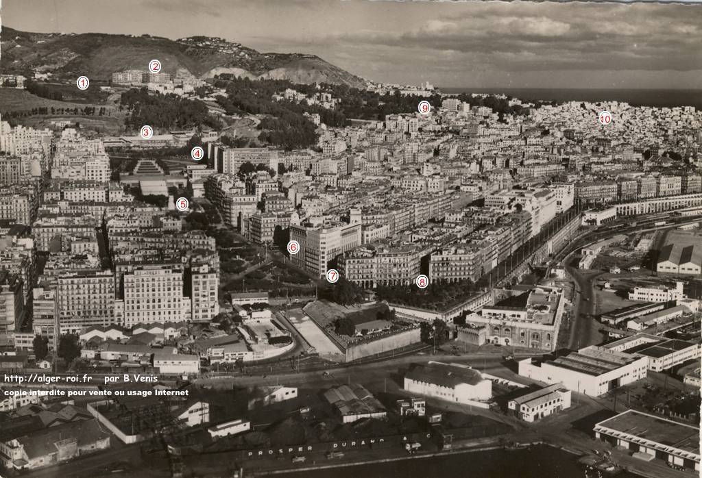 n°33 - jardins, bd Laferrière, Poste, Gouvernement génééral,forum, casbah 