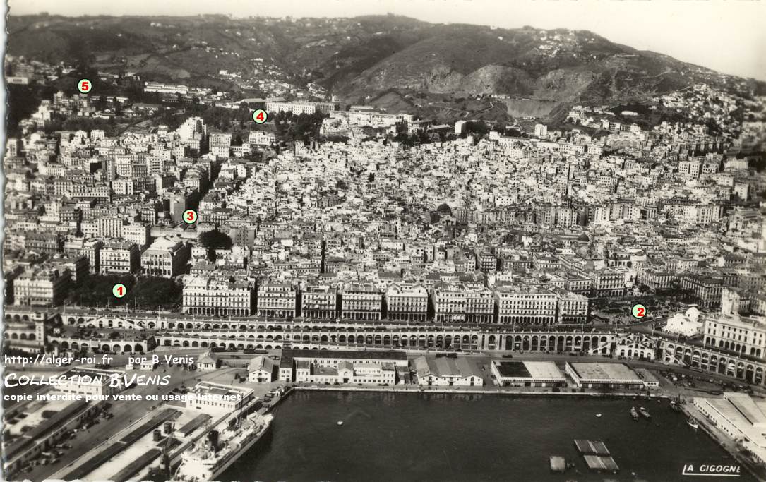 Vue générale vers l'ouest, collines de Bouzaréah, haute ville