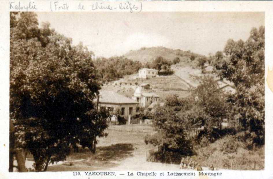 algerie,kabylie,yakouren,chapelle et lotissement