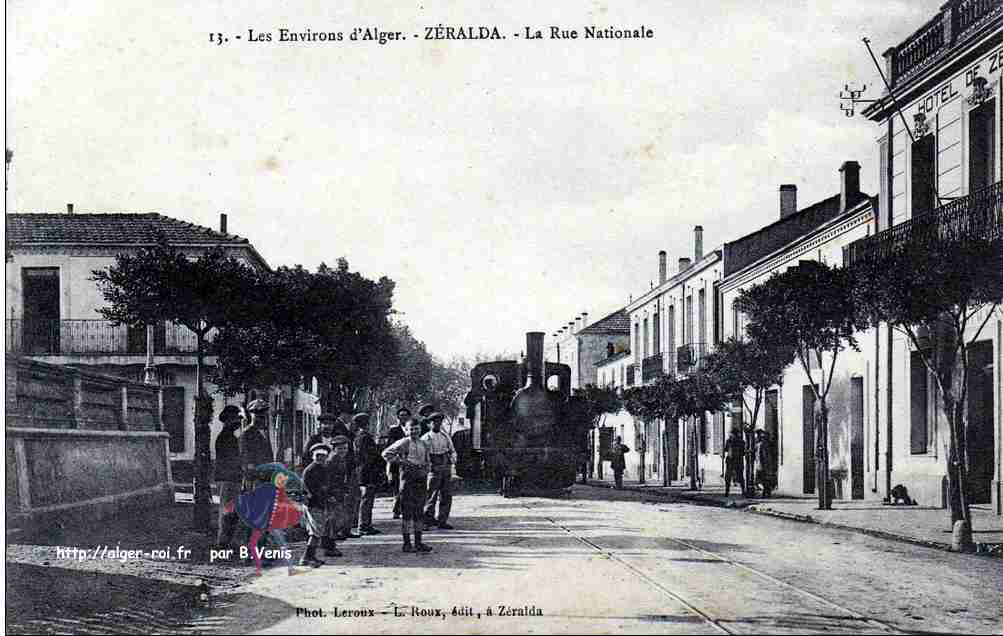 zeralda,rue nationale avec train;