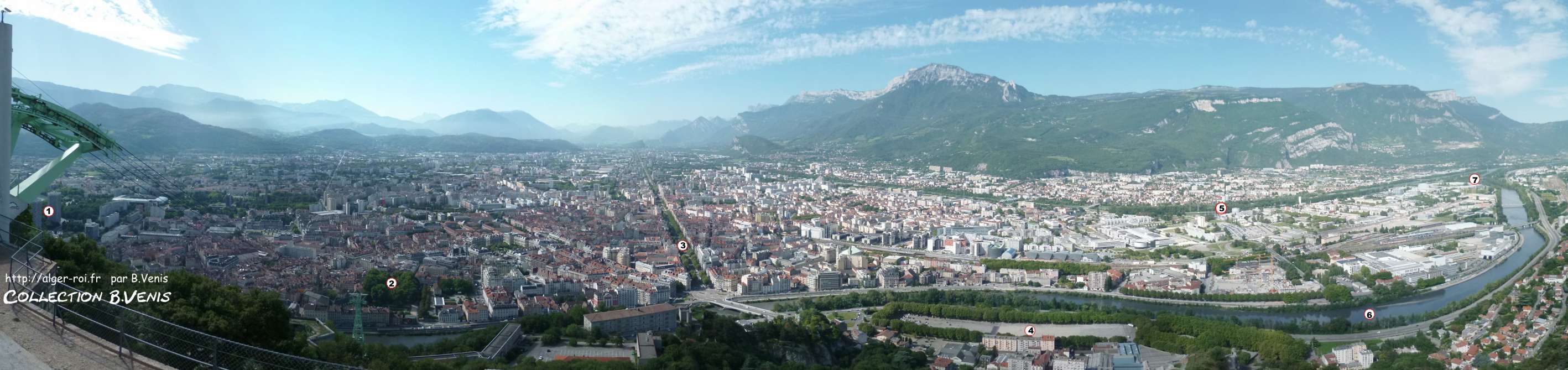 grenoble, vue prise de la Bastille