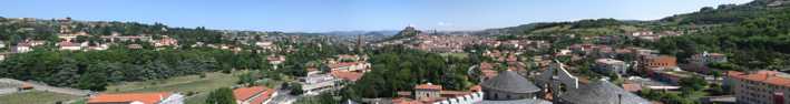 Le Puy-en-Velay, à partir de la statue de St Joseph à Espaly