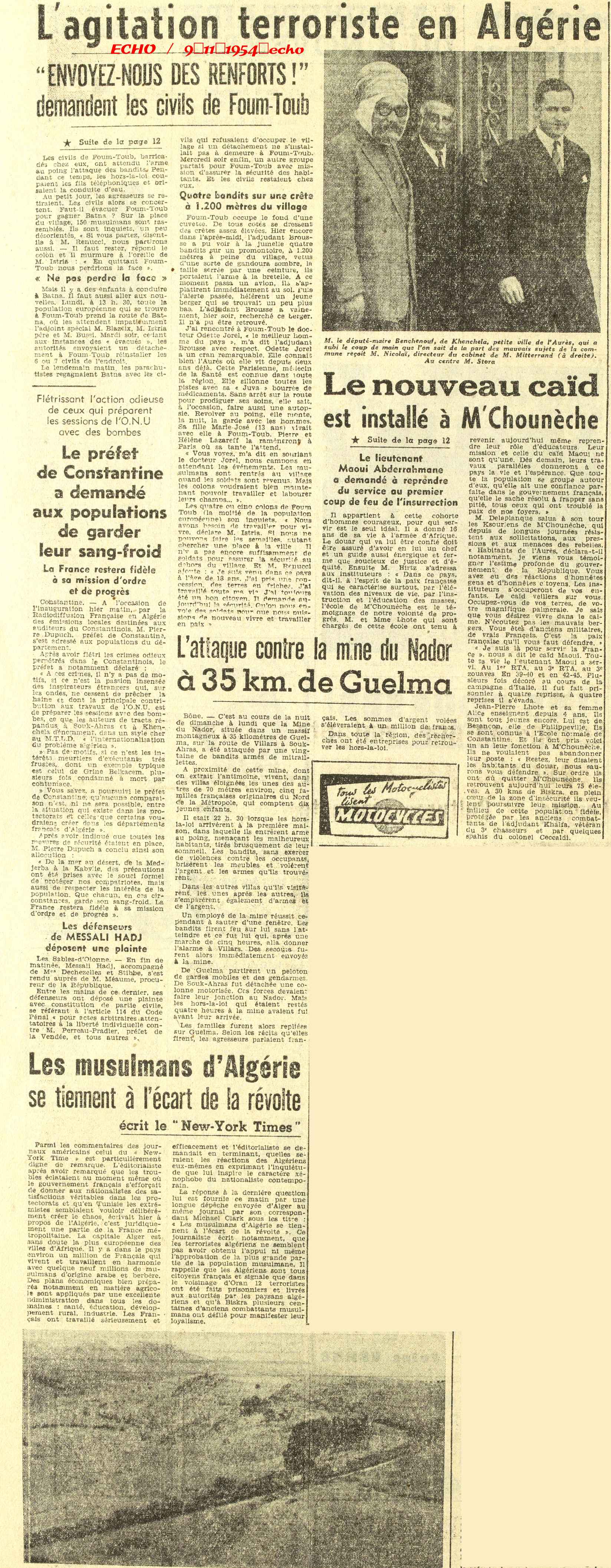 ALORS QUE DANS L'AURÈS 