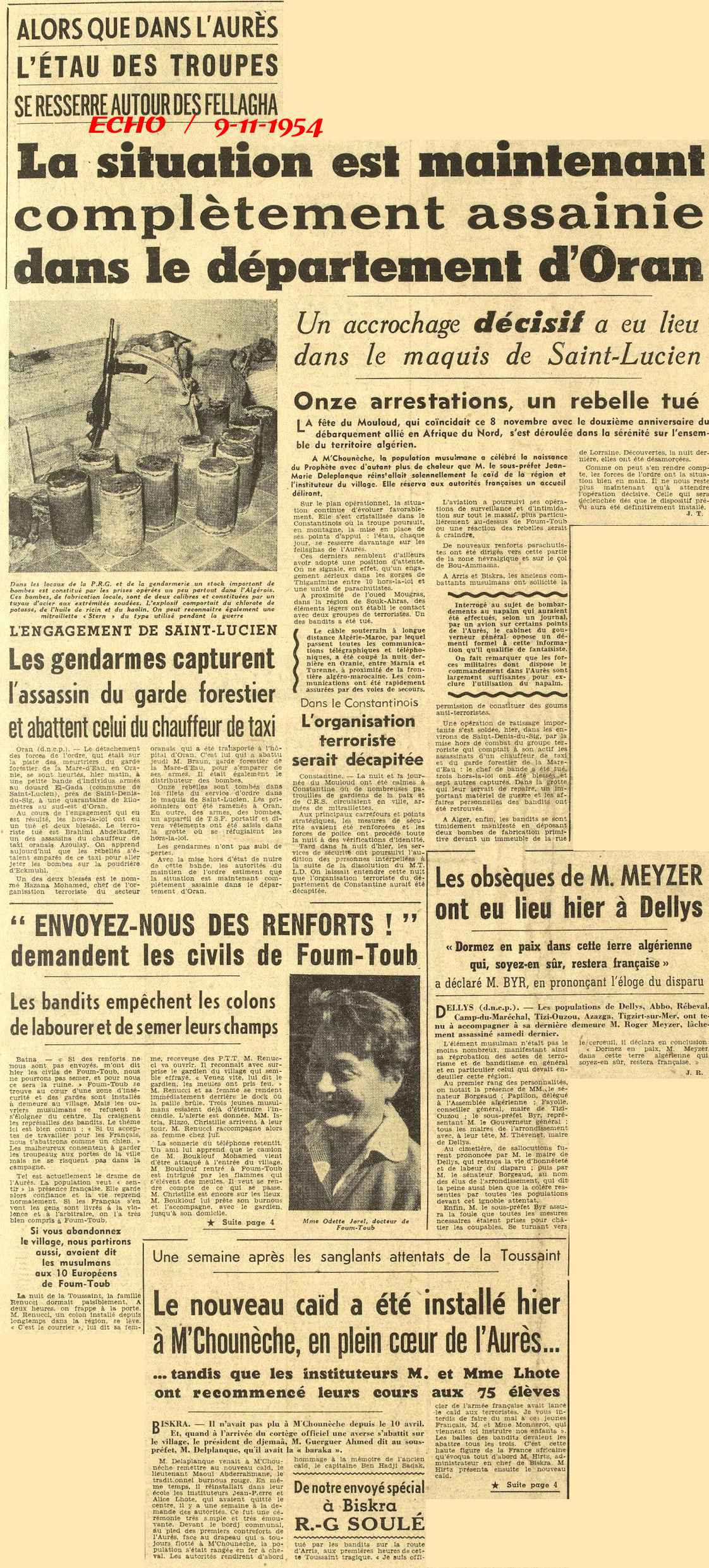 ALORS QUE DANS L'AURÈS 