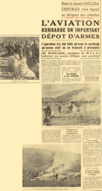 Dans le massif d'OULJDA CHECHAR vers lequel se dirigent des rebelles : L'AVIATION