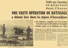 une vaste op&eacute;ration de ratissage a d&eacute;but&eacute; hier dans laa r&eacute;gion d'Isserudj&egrave;ne