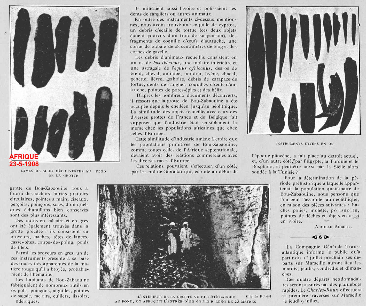 LA GROTTE PRÉHISTORIQUE DE BOU-ZABAOUINE