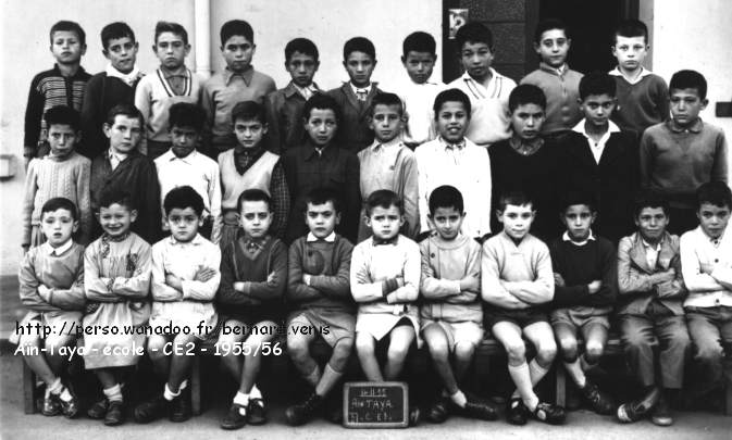 classe de CE2, 4 nov;1955, année 1955-1956 