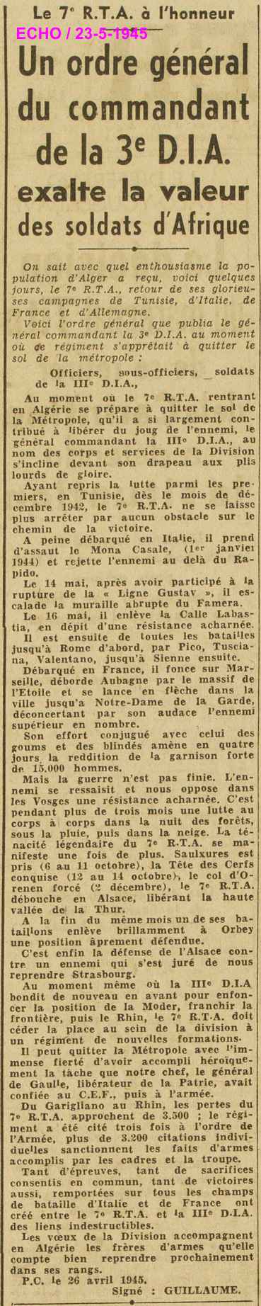 Sous les vivats et les fleurs de la population algéroise