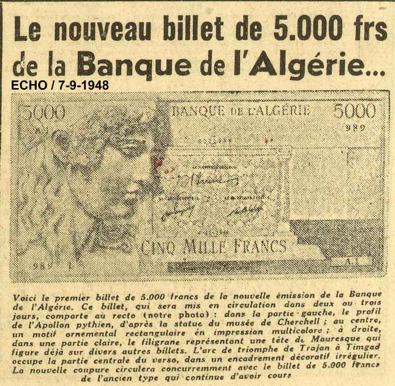 billet de 5000 francs