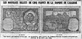 1.- Billet de cinq (5) francs