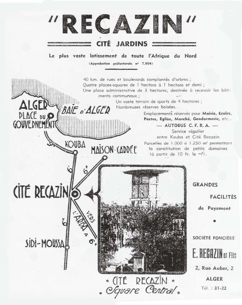 RECAZIN , cité jardins.