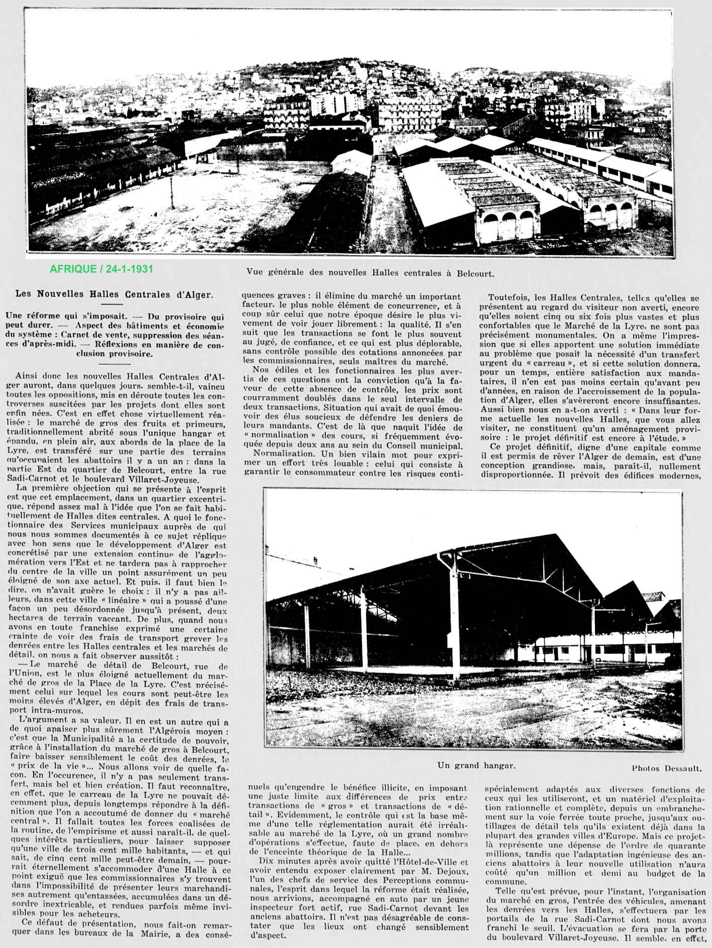 Les Nouvelles Halles Centrales d'Alger.