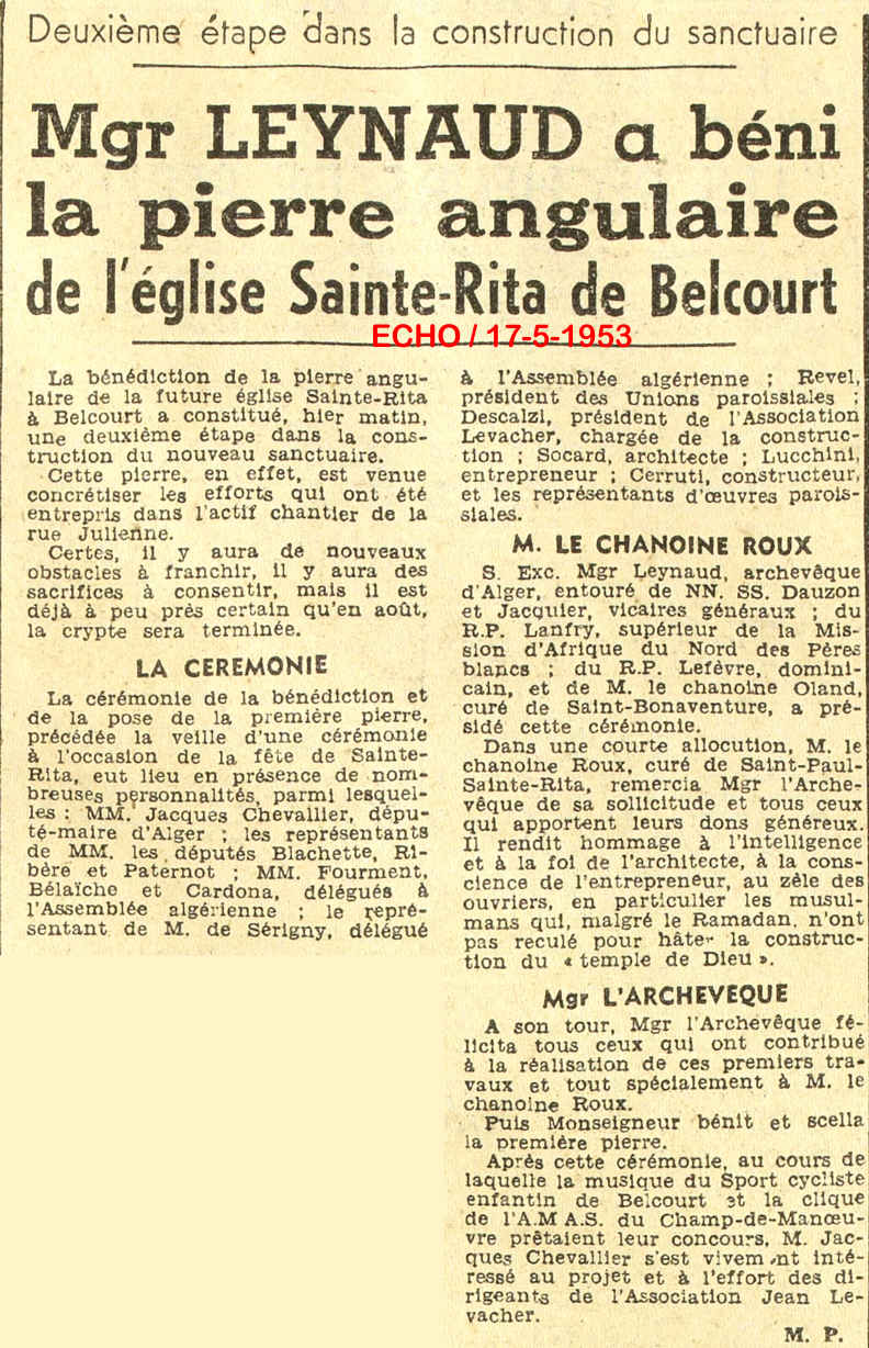 Deuxième étape dans la construction du sanctuaire 
