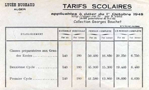 il y avait trois tarifs.