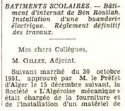 ben-rouilah, bulletin municipal 1953
