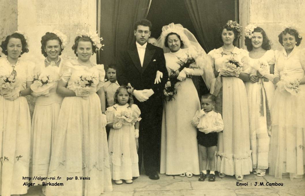 Mariage de Josette Mari (fille des épiciers) et de Pierre Tessier Années 50