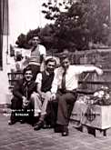 Marcel Humbert (à droite) et ses copains Loulou Olivés, Ruitor et X…