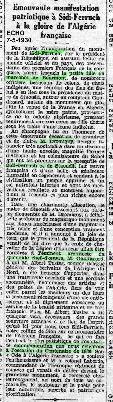 Emouvante manifestation patriotique à Sidi-Ferruch