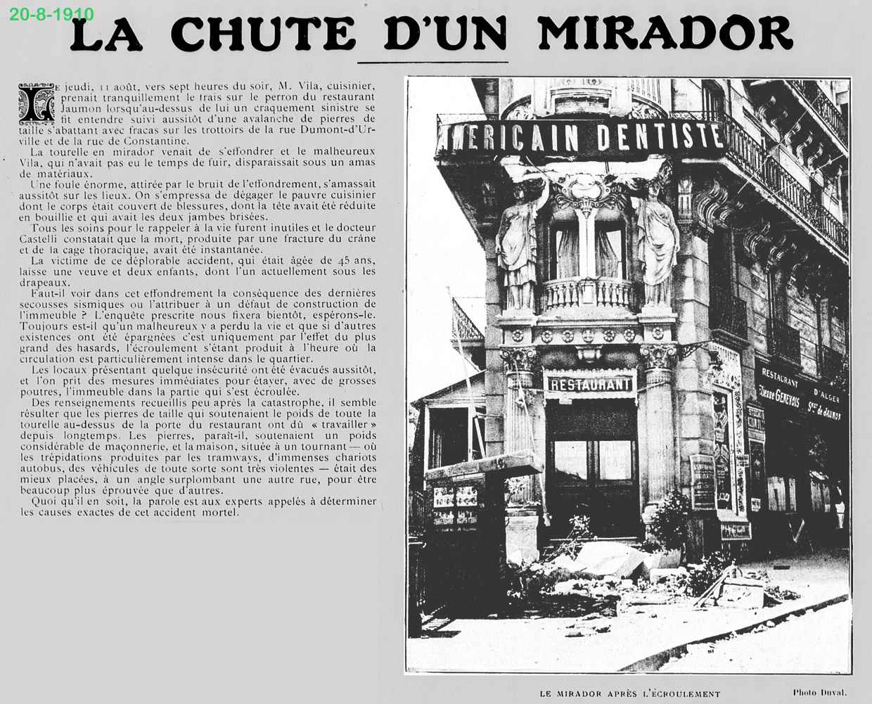 CHUTE d'un MIRDOR
