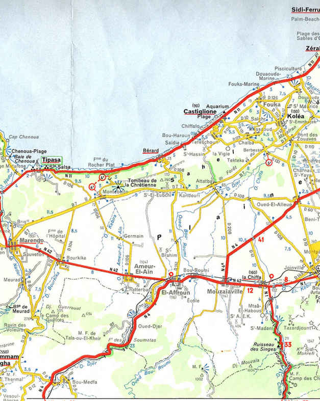 El Affroun, oued Djer et N4