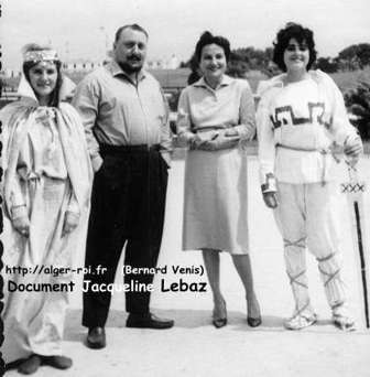 Michèle Castang, M . Durand (professeur de dessin), Mme Ravard (professeur de français), Gladys Bendavid 