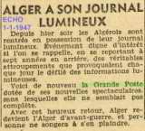 ALGER A SON JOURNAL LUMINEUX
