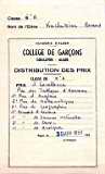 DISTRIBUTION des PRIX DE L'ANNÉE SCOLAIRE 1958-1959