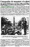 L'inauguration du monument à la gloire du génie d'Afrique a eu lieu à Hussein-Dey