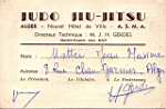 Carte de membre Judo - Jiu Jitsu