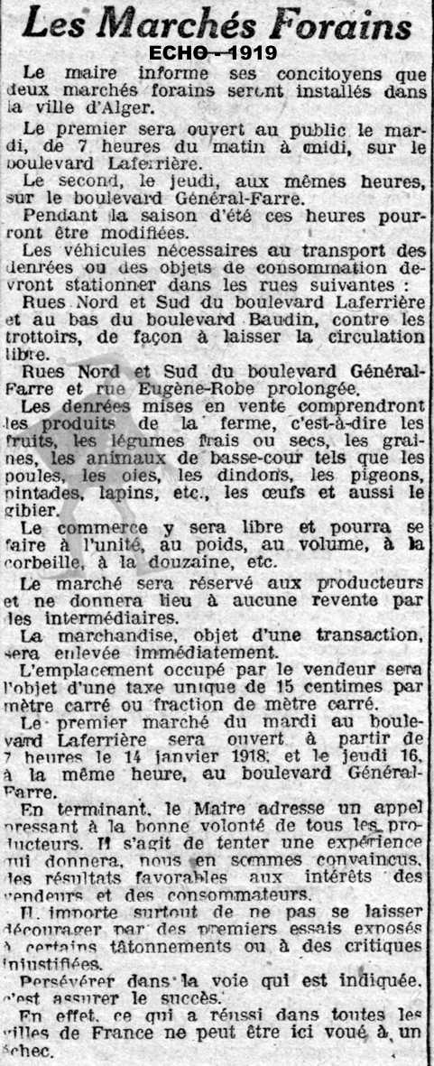 Les marchés forains